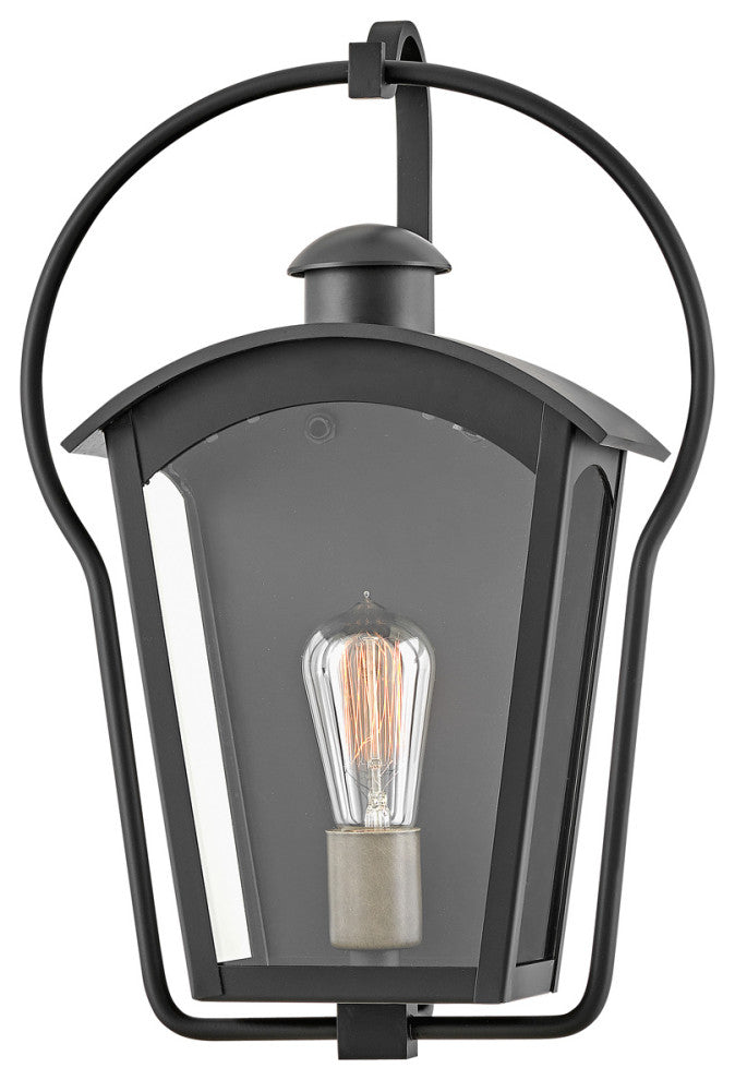 Hinkley Yale Medium Wall Mount Lantern, Black
