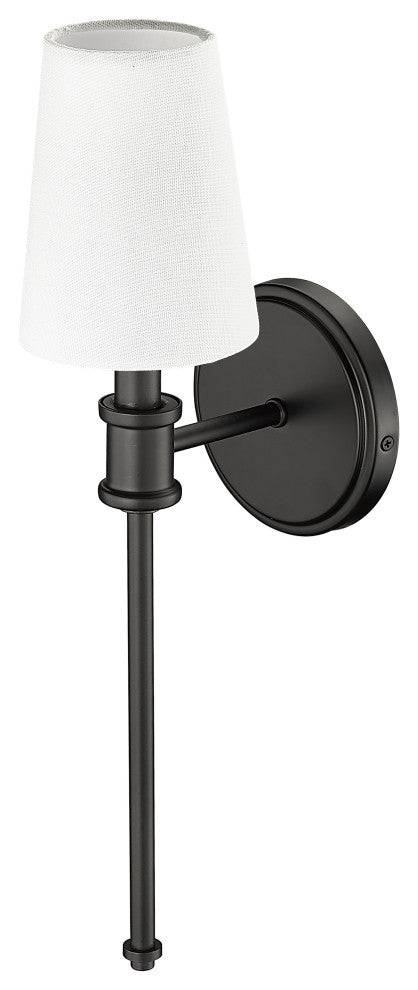 1 Light 5 in. Matte Black Sconce