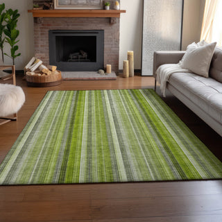 Premium Machine Washable Mayfield AMF543 Green 9' x 12' Rug