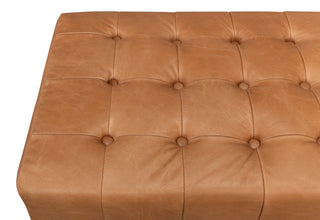 Beam Bench Tufted Leather