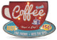 "Coffee" Metal Sign, Led Lighted, Wall Mountable