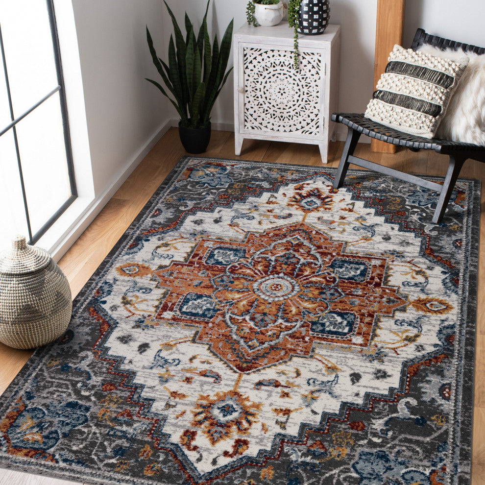 Alexandria Yana Power-Loomed Polypropylene Area Rug, Multi, 7'9"x9'9"
