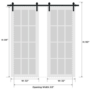 Double Barn Door 64x84"