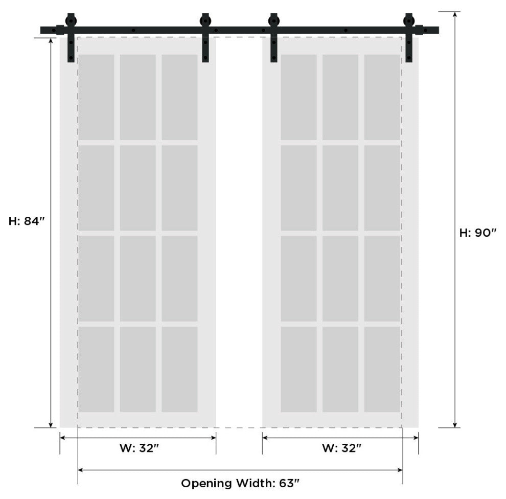 Double Barn Door 64x84"