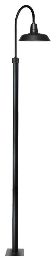 Cocoweb 16" Vintage LED Street Lamp in Matte Black With 11' Post