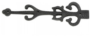 Black Dummy Strap Hinge 11" L Wrought Iron Faux Hinge Ornate Rust Resistant