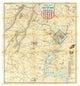 "Army Map of The Seat of War In Virginia, 1862" Paper Art, 35"x38"