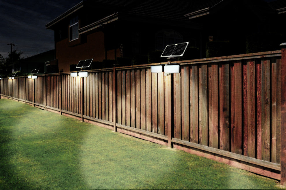5th Gen Hybrid Microgrid AI Smart Twin LED Solar Flood Light, White