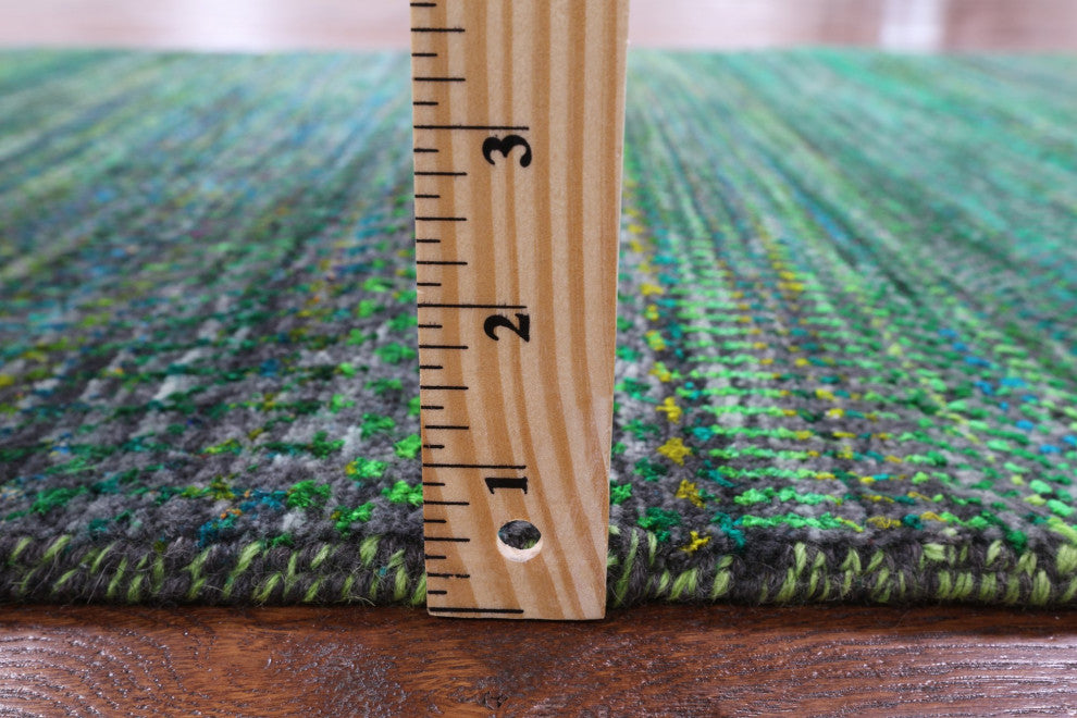 2' 5" X 19' 3" Runner Hand Knotted Super Savannah Gabbeh Wool and Silk Rug Q6888