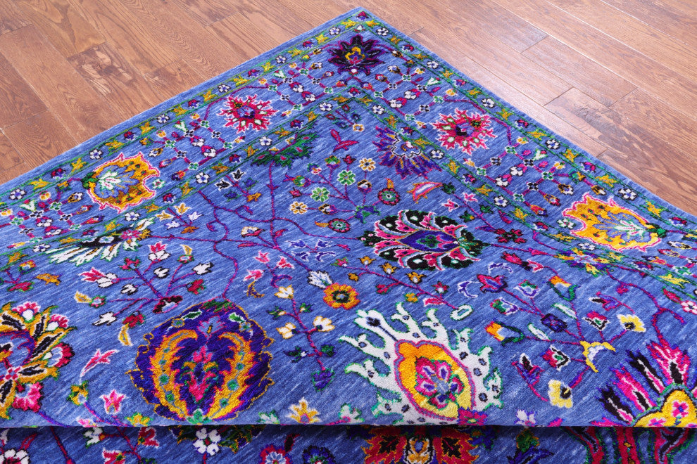 Wool & Silk Persian Hand Knotted Rug 8' 11" X 12' 5" - Q15779