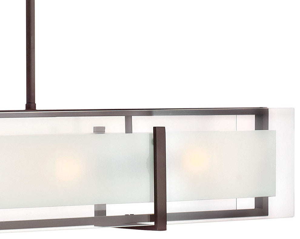 Hinkley Latitude Medium Four Light Linear, Oil Rubbed Bronze