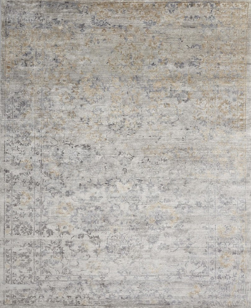 Gray Hand Knotted Viscose from Bamboo Mirage Area Rug by Loloi, 2''0"x3''0"