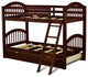 Verona Twin Bunk Bed In Java Finish With Convertible Trundle & Drawer