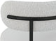 Beacon Dining Chair, Set of 2, Cream, Vegan Leather and Boucle Fabric, Matte Black Finish