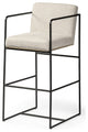 Beige Black Framed Counter Stool