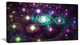 Far Bright Colorful Space Galaxy, Abstract Canvas Art Print, 32x16