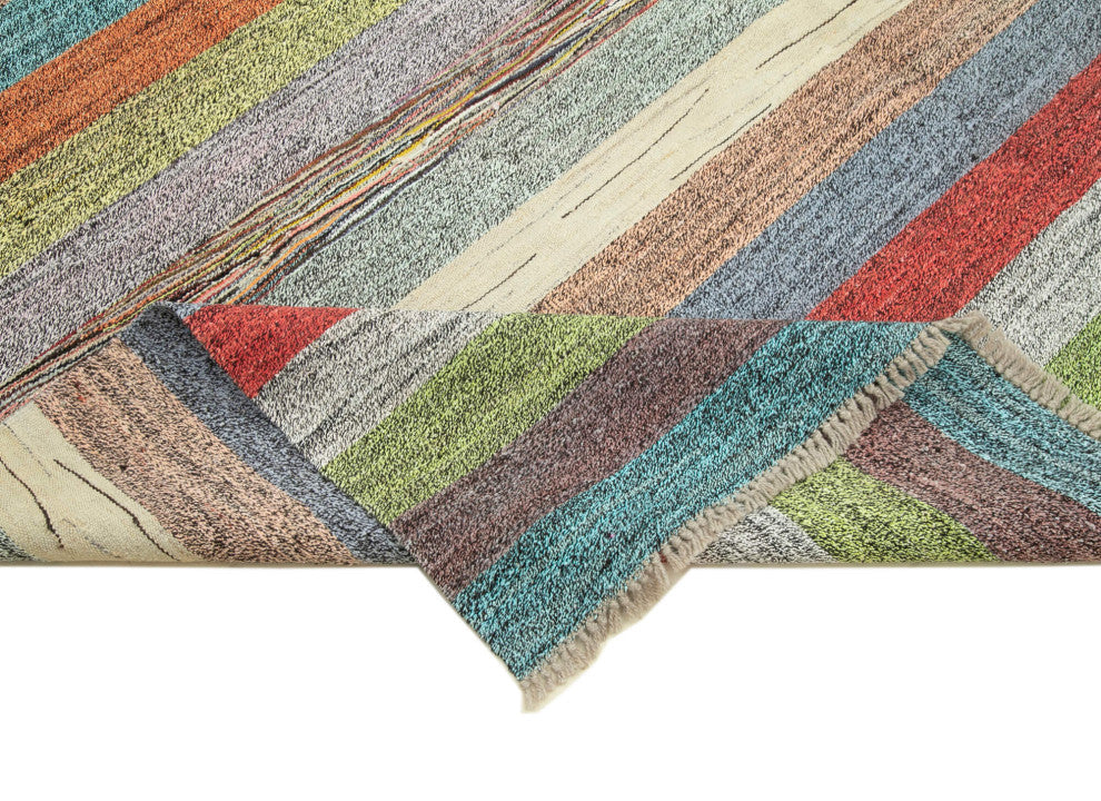 Rug N Carpet - Hand-knotted Turkish 8' 0'' x 10' 6'' Unique Wool Kilim Rug