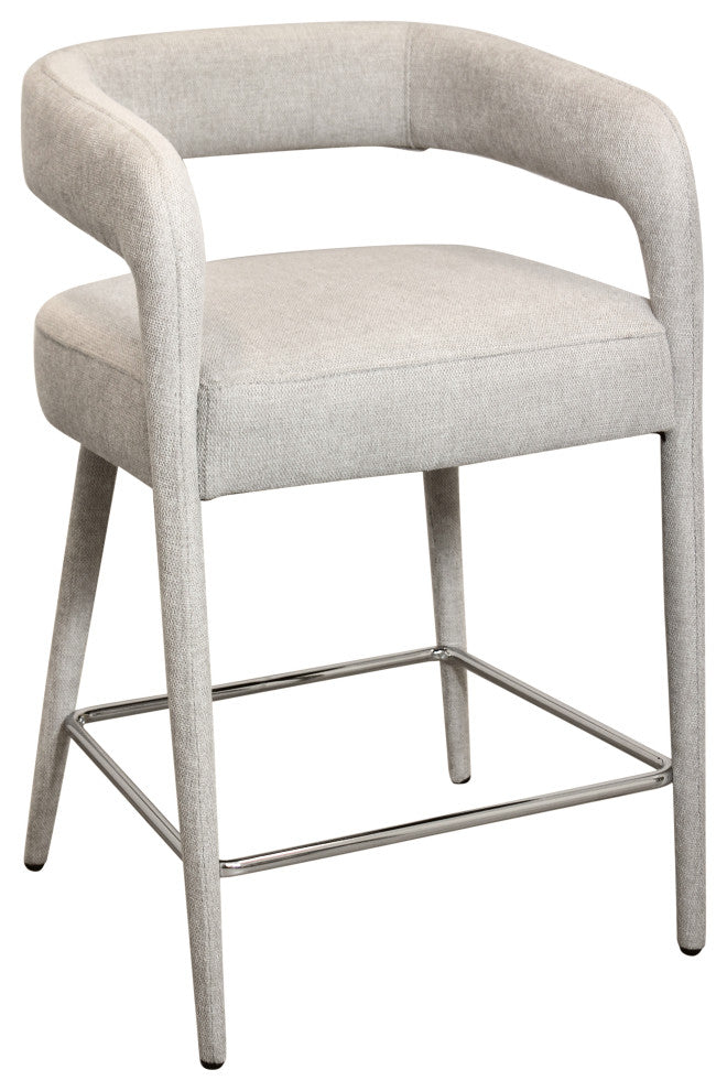 Cole 5-Piece Counter Set With Gathering Table And 4 Galway Ivory Counter Chairs