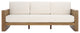 Safavieh Couture Indoor-Outdoor Santiago Eucalyptus Patio Sofa, Natural/Beige