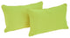 20"x12" Double-Corded Solid Twill Back Support Pillows With Inserts Set of 2