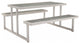 Belmar Gray Brushed Aluminum Picnic Table Set