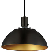Maxim 12045 Dawn 15"W Pendant - Antique Brass / Black