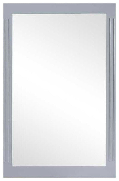 Framed Mirror, 24" Wx36" H, In Gray