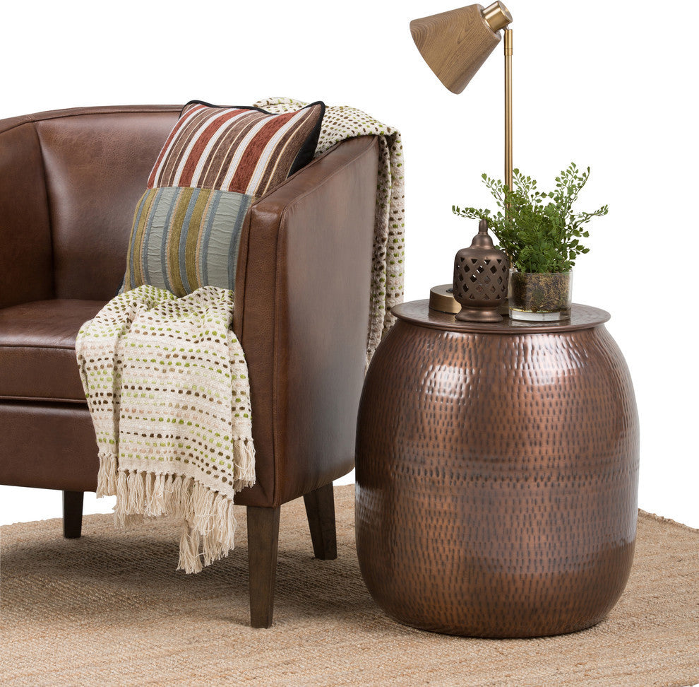 Griffen Metal Storage Accent Table