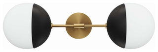 Stellar 2-Light Wall Sconce, Opal Satin Brass
