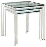 Modern Silver Nimble Nesting Table