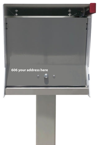 The RetroBox with Locking doors. Modern Pole Mounted Mailbox, Pole not included.