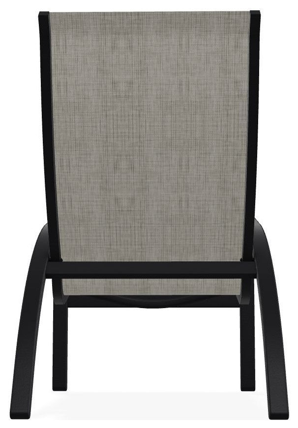 Kendall Sling Stackable Outdoor Lounge Chair, Smoke/Black