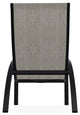 Kendall Sling Stackable Outdoor Lounge Chair, Smoke/Black