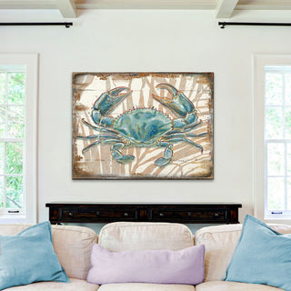 Scenic Crab Wooden Block, 24 X 18