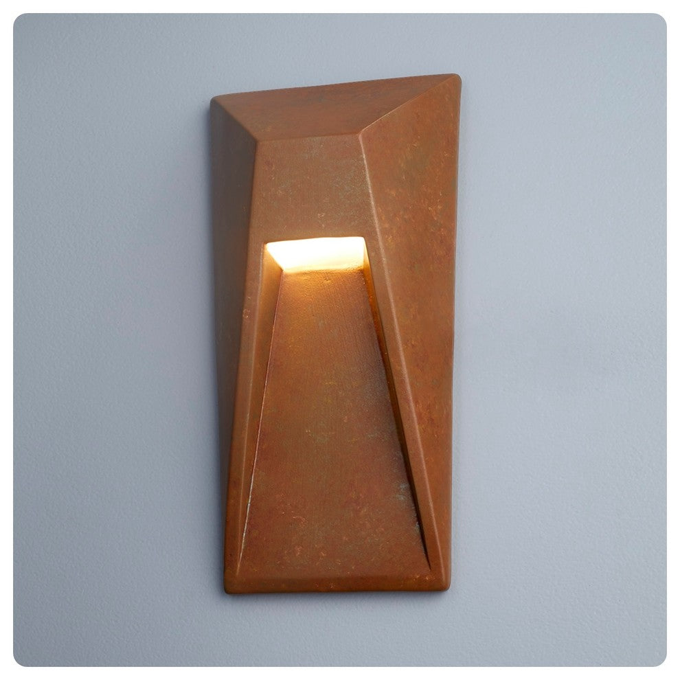 Ambiance-ADA Vertice LED Outdoor Wall Sconce-Rust Patina
