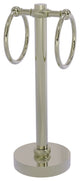Vanity Top 2 Towel Ring with Twisted Accents, Polished Nickel
