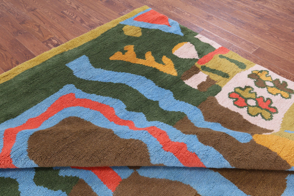 Handmade Moroccan Wool Rug 9' 3" X 12' 1" - Q13104