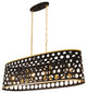 Varaluz-346N06MBFG-Six Light Pendant Matte Black/French Gold