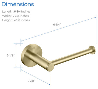 Circular Bathroom Tissue Holder KBA1402, Brush Gold