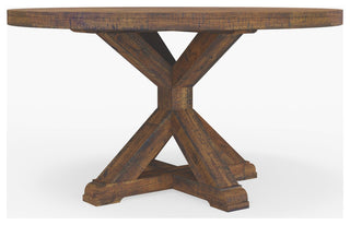 Newberry Round Dining Table, Medium Brown