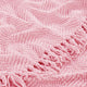 Tweed Knitted Throw Blanket, Candy Pink, 60"x80"