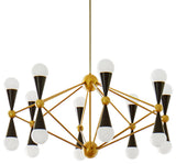 Caracas 16-Light Chandelier, Black