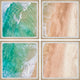 Swim the Sea Quadriptych, Set of 4, 32x32 Panels