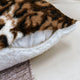 ML Leopard Faux Fur Pillow Covers Set of 2