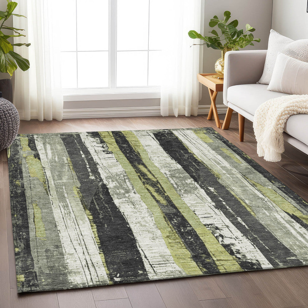 Machine Washable Indoor/Outdoor Chantille ACN1872 Aloe 2'6" x 3'10" Rug