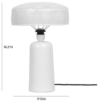 Cindy White Metal Table Lamp