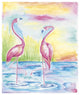 "Bright Flamingos I" Digital Paper Print by Elyse DeNeige, 35"x42"