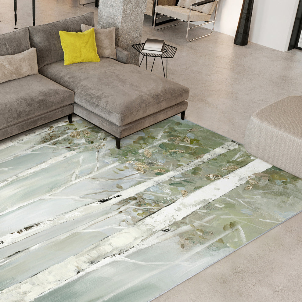 Retro Modern Geometric Art Area Rug, 7.5'x10.3'