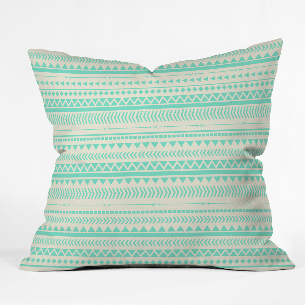Deny Designs Allyson Johnson Mint Tribal Outdoor Throw Pillow