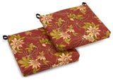 20"x19" Spun Polyester Chair Cushion, Set of 2, Passion Ruby